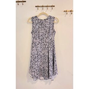 Black & White Print Sleeveless Cocktail Dress